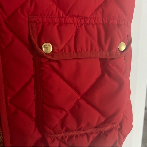 J. Crew True Red Quilter Puffer Vest Full Zip - Picture 2 of 6